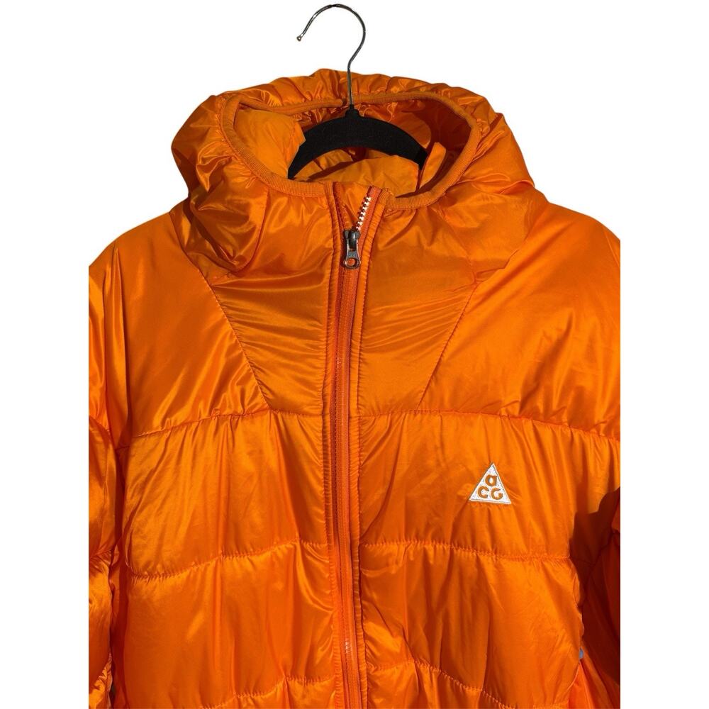 NIKE THERMA-FIT ADV ACG PRIMALOFT HOODED PUFFER JACKET COAT ORANGE MENS LARGE L - Picture 8 of 16